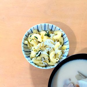 かおちゃんの作ってみた!投稿(マヨなしヘルシーおいしー♡しらすと大葉のマカロニサラダ)