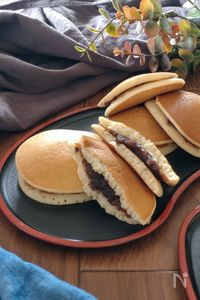 米粉で作る☆簡単もっちりどら焼き。
