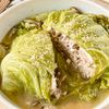 【巻かない大きなロールキャベツ】味付は鶏だしだけ！無水調理での工程4