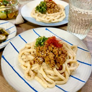 のりのり🐾🎀🤍の作ってみた!投稿(【汁なし担々うどん】練りごま不要♪レンジで完成！辛うま担々♡)