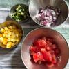 太陽の恵みでビタミンチャージ【夏野菜とハーブの冷製パスタ】の工程1