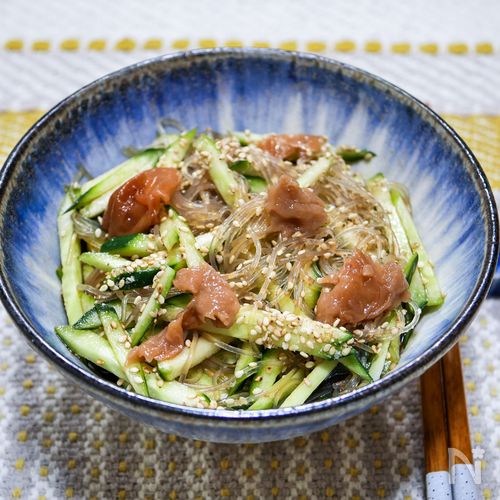 春雨ときゅうりの中華風ハチミツ梅肉和え