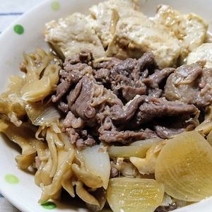 はるねこの作ってみた!投稿(めんつゆ&レンジで簡単！＊スタミナ舞茸肉豆腐＊無水調理)