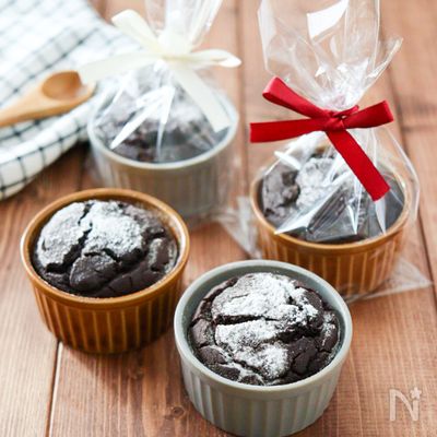 ミニガトーショコラ♪豆腐で簡単【チョコ不使用】