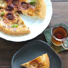 フライパンで簡単ヘルシーなバナナプリン風ケーキ。