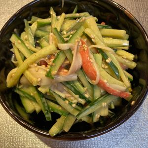 くだもの大好き🧡の作ってみた!投稿(カニカマきゅうりのごまマヨサラダ【#作り置き#大量消費】)