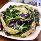 とろとろ茄子とほうれん草のうま塩ダレ炒め🤩🍆