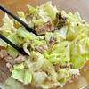 〖レンジで簡単〗キャベツとサバ缶のしょうが白だし蒸しの工程3
