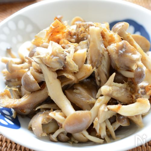 レンジで簡単【しめじ&舞茸の生姜和え】食物繊維たっぷり副菜!