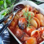 【レンジのみ】【らくレピ】10分で鯖缶とじゃがいものトマト煮