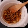 【ひき肉とキムチのまろやか豆乳スープ】温活♪白だしでコク旨!の工程2