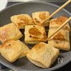 もちっととろーり♬豚こまチーズの油揚げ包み焼き♬の工程4