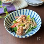 【小松菜と鯖カニカマバタポン和え】節約/5分完成