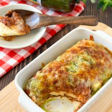 ヘルシー簡単♪お豆腐ラザニア~バジルソースで簡単格上げ~
