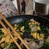 豚バラ入りほうれん草の卵炒めの工程3