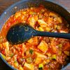 絹厚揚げで夏野菜たっぷり!ごちそう麻婆の工程5