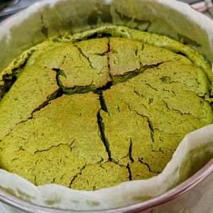 ぽんちゃんの作ってみた!投稿(＜焼くまで5分＞米粉の抹茶チーズケーキ)