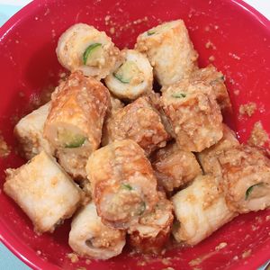 milkの作ってみた!投稿(簡単なのに止まらない！もう一品に嬉しい「ごま味噌ちくきゅう」)