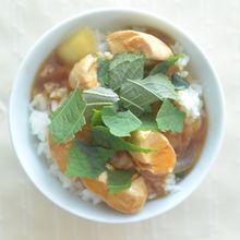 えごまとささみのあんかけ丼
