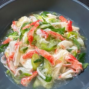 楽ラク手抜キッチン🐶🐾の作ってみた!投稿(レンチンで【長ネギと豆腐の旨塩あんかけ】)