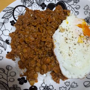 じゃがいもの作ってみた!投稿(レンズ豆のキーマカレー)