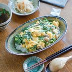 ひとりごはんに！春菊と卵のあんかけご飯