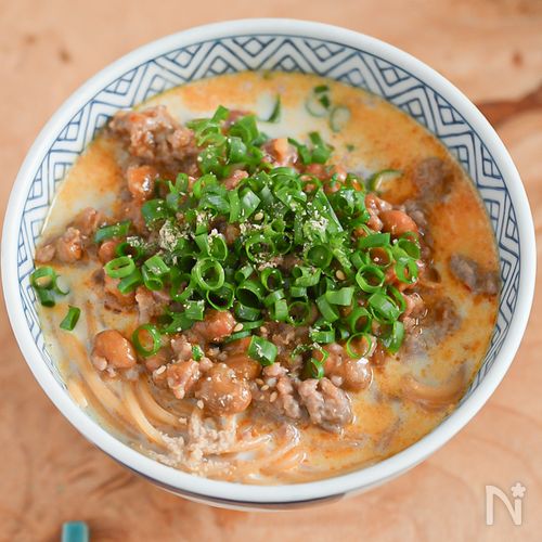 納豆好きの人へ！納豆の担々風豆乳麺