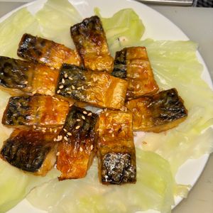 おのチンの作ってみた!投稿(やみつき甘辛味！お弁当にも最高♡さばの蒲焼き)