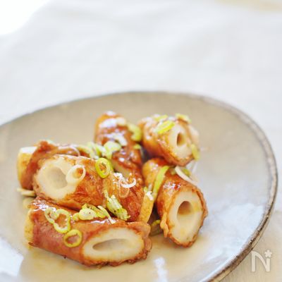 肉巻ちくわの照焼き