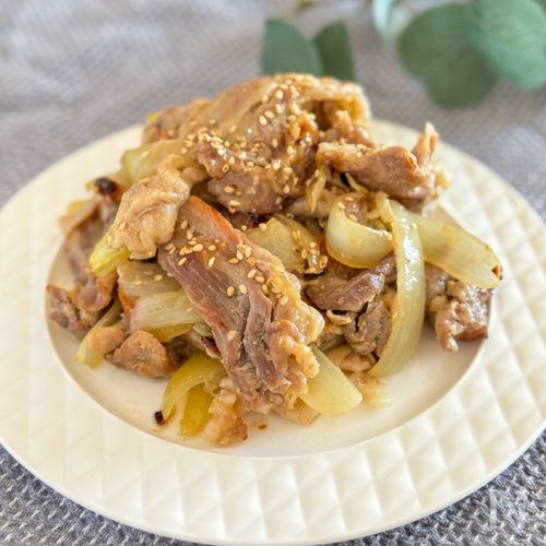 オーブンで簡単！豚こま肉のはちみつ味噌焼き
