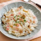＼レンジなのに本格的!／きのこのクリームリゾット