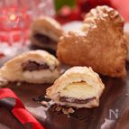 ハートの企み♡チョコ&クリームチーズのひと口パイ