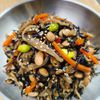 もんぶらん°・*:.。.☆の作ってみた!投稿(塩昆布と胡麻で絶品《大豆とひじきの煮物》)