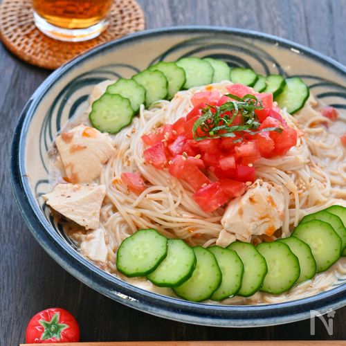 ツルっと♪きぬ豆腐の冷や汁そうめん