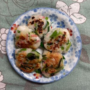 チョビの助の作ってみた!投稿(おつまみに♪はんぺん紅しょうがお焼き)
