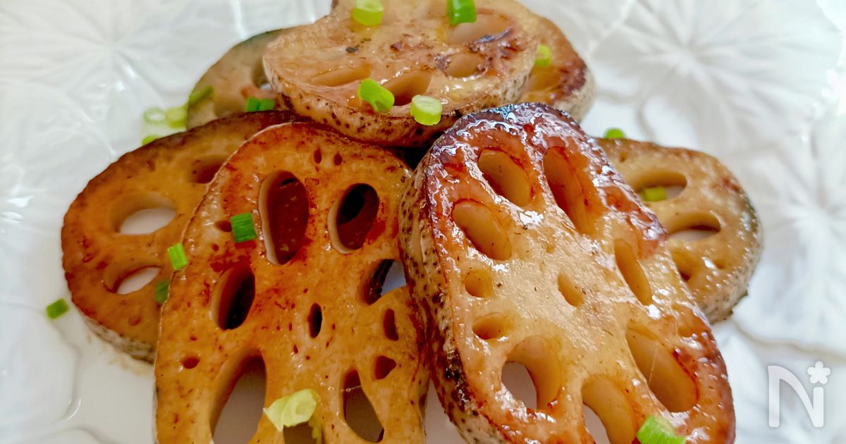 焼くだけ♡はちみつ醤油のれんこんステーキ【作りおき&お弁当】