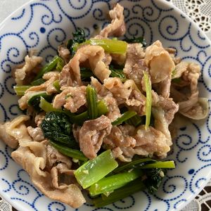 万福の作ってみた!投稿(小松菜と豚こま肉のスタミナ炒め)