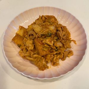 みわの作ってみた!投稿(お手軽簡単だけど美味しい♡豚肉と厚揚げのキムチ炒め)