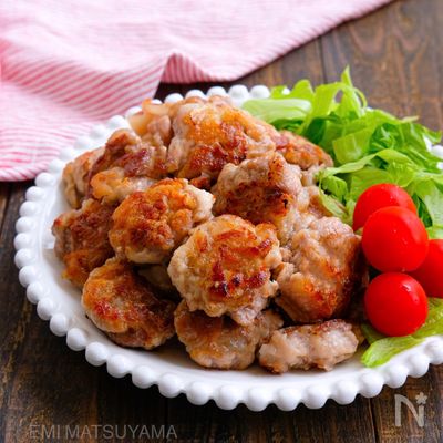 豚こまで!揚げない旨塩レモンマヨ唐揚げ