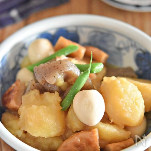 じゃがいもとうずらの卵のおでん風煮物【作り置き】