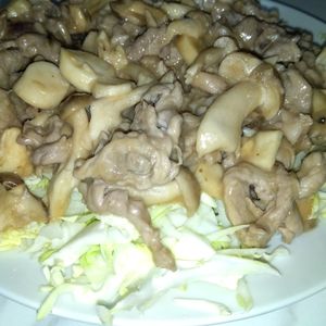 たぬきパパの作ってみた!投稿(【豚こまときのこのオイマヨポン炒め】コクうま！ご飯がすすむ！)