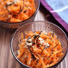【冷凍作り置き】レンチン!にんじんとツナの塩昆布ナムル