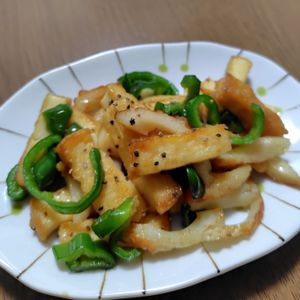 めぇの作ってみた!投稿(【厚揚げとピーマンの中華炒め】お肉なしで旨い青椒肉絲風おかず)