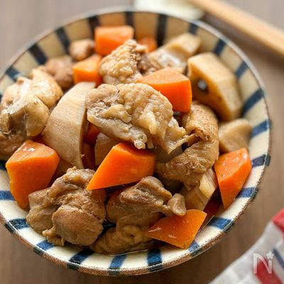【鶏肉とレンコンの甘酢煮】さっぱり味しみ♡