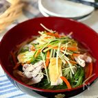 10分で簡単！水菜とにんじんと油揚げのサッと煮