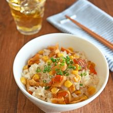 炙りほやのコーンバターご飯