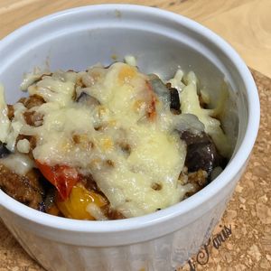 かいの作ってみた!投稿(【茄子のミートソースグラタン】トマト缶不要♡)