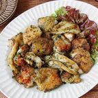【鶏ももと舞茸の海苔塩バター焼き】ご飯もお酒もすすむ！