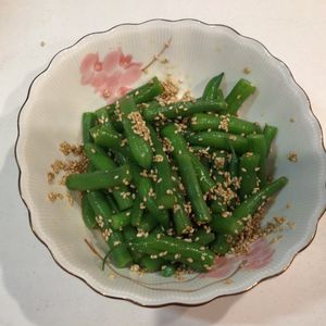 ゆみ棒ちゃんの作ってみた!投稿(【基本の和食】いんげんの胡麻和え)
