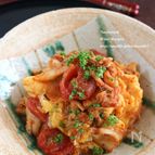 卵とトマトのキムチオイスター炒め